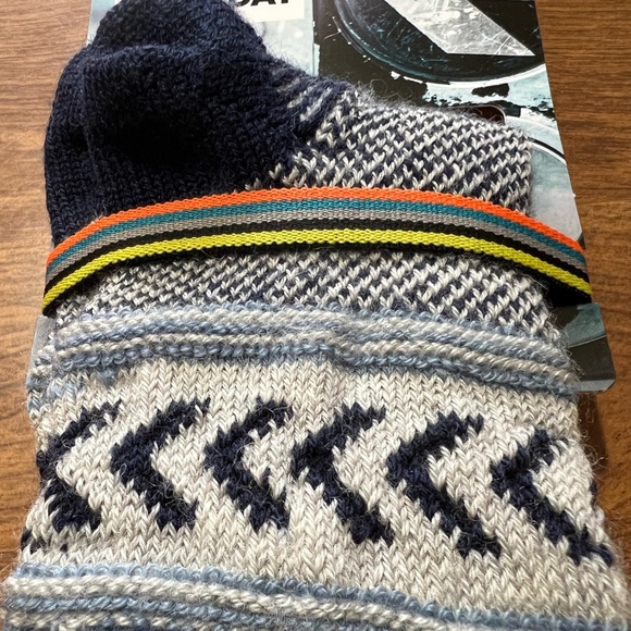 Smartwool Socks Everyday Light Cushion Crew Height Multicolor Snowflake Large - Picture 4 of 13